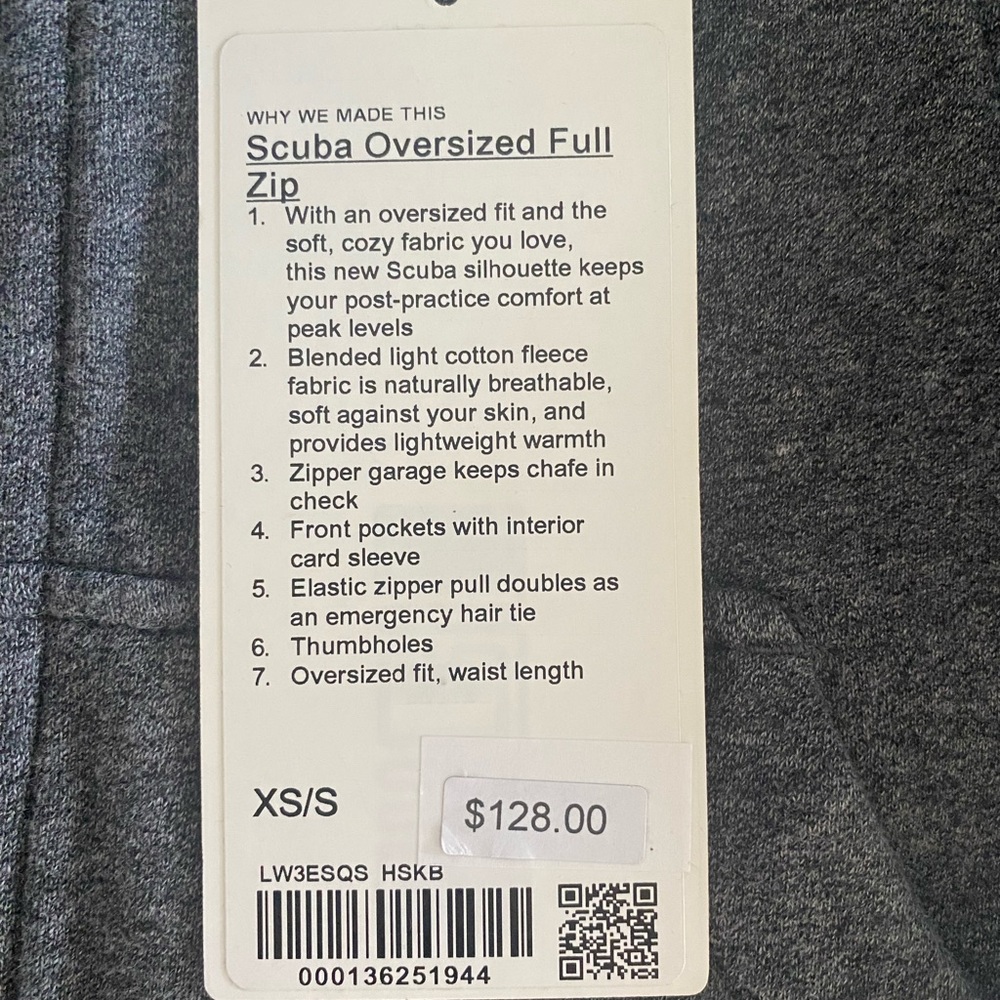 Gently worn Lululemon scuba hoodie in gray.